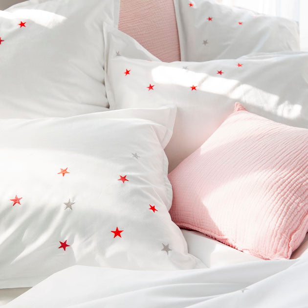 Taie d'oreiller Songe d'une Nuit d'Été - Blanc Cerise 