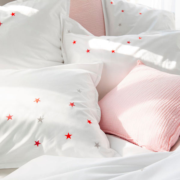 Taie d'oreiller Songe d'une Nuit d'Été - Blanc Cerise